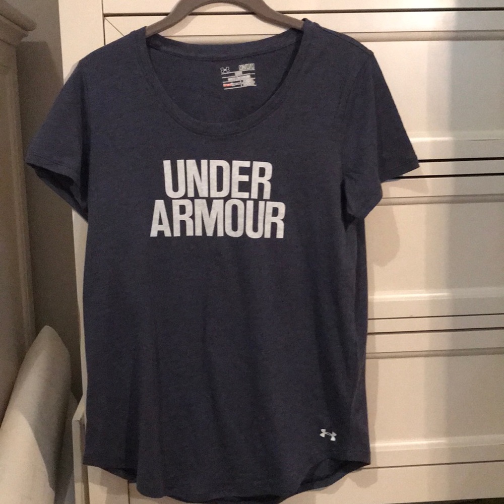 dark blue-grey ua tee